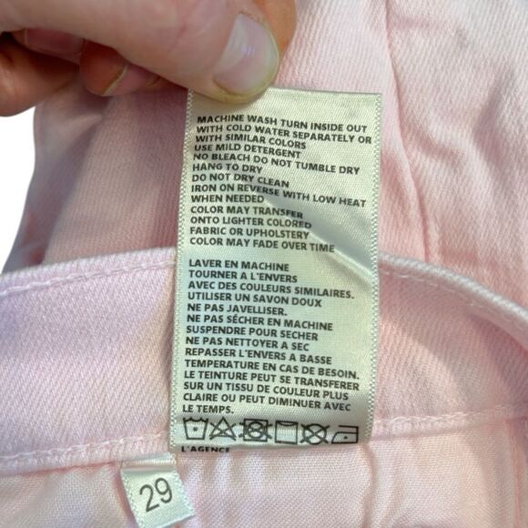 L'AGENCE Sada High Rise Cropped Soft Pink Ankle Jeans, Size 29 NWT - Picture 11 of 11